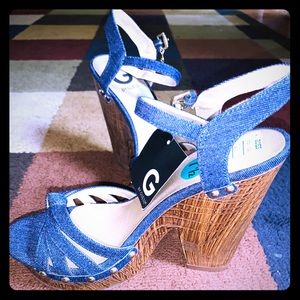 Guess Denim High Heel Sandal